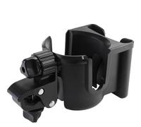 Universal Stroller Cup Holder with Phone Holder, 360°Rotatable Bottle Holder with Strong Clip, Accessories for Stroller, Bike, Wheelchair, Walker, Scooter