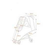 Universal Stroller Pram Pushchair Rain Cover for Baby Travel Weather Wind Snow Cover- Ash