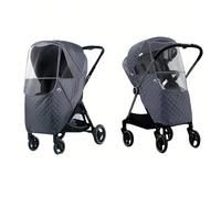 Universal Stroller Rain Cover, All-Weather Waterproof & Windproof Weather Shield, Clear and Breathable Protection from Rain, Snow, and Dust for Most Baby Strollers