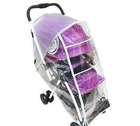 Universal Stroller Rain Cover for Pushchair Stroller Buggy Raincover Travel Weather Shield for Protection Dustproof Windproof Rain Cover with Canopy and Zipper Door