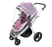 Universal Stroller Rain Cover for Pushchair Stroller Buggy Raincover Travel Weather Shield for Protection Dustproof Windproof Rain Cover with Canopy and Zipper Door