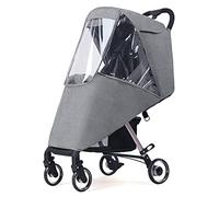 Universal Stroller Rain Cover for Pushchair Stroller Buggy Raincover Travel Weather Shield for Protection Dustproof Windproof Rain Cover with Canopy and Zipper Door
