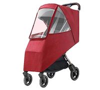 Universal Stroller Rain Cover, Multifunctional Stroller Winter Cover Weather Barrier Watertight Windtight Dusttight ColdtightRain Cover for Stroller for Baby Travel Gear (Red)