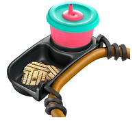 Universal Stroller Snack Tray | Stroller Cup Holder | Silicone Flexible Arms Grip Stroller Bar Stays in Place | Stroller Tray Attachment with Cups Holder for Baby Toddler | Stroller Accessories