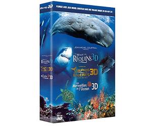 UNIVERSAL STUDIO CANAL VIDEO GIE Le Monde des requins 3D + Le monde des dauphins et des baleines, nomades des mers 3D + Les merveilles de l'Océan 3D [Coffret Blu-Ray 3D active]
