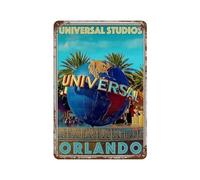 Universal Studios Orlando,Tin Signs Gift Funny Vintage Metal Sign Plaqu Poster Wall Art Pub Bar Kitchen Garden Bathroom Home Decor(15x30cm）6x12 inch-E78