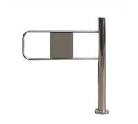 Universal Supermarket Safety Barrier, Manual Stainless Steel Pedestrian Gate, 90° Pivot Design, Automatic Rebound, Easy Push Operation, 100 x 97 cm (Right Side)
