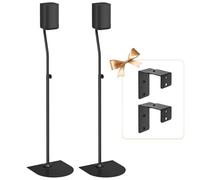 Universal Surround Speaker Stands Pair of Height Extend 33" to 42" Adjustable Rear Speaker Stands for Samsung, Vizio, Sony, LG, Roku Most Small Satellite Surround Sound Speakers with Wall Mounts