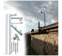 Universal Surveillance Camera Stand Bracket for Outdoor Security, Compatible with PTZ/CCTV/Dome Cameras, Ideal for Lawn, Ranch, and Yard Monitoring