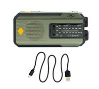 Universal Survival Emergency Hub by Highlander - Powerbank, Torch, Hand Crank & Solar Emergency Radio, USB-C Rechargeable, SOS Alarm for Camping Gear for Outdoors, Hiking & Emergency Preparedness