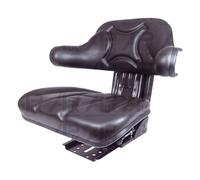 Universal Suspension Seat with Arm Rest Replacement for Tractor Forklift Mower Digger Black
