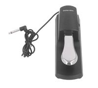 Universal Sustain Pedal for Piano Keyboard, Quick Response, 1.5m Cable, Non Slip Design, Sturdy 304 Steel, ABS Housing, 6.35mm Port, Compatible with Most Digital Pianos and Electr (with Striped Shell)