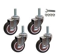 Universal Swivel Stem Caster Wheels with Brakes, 360° Rotation for Smooth Mobility, Heavy Duty Furniture Casters Set of 4, Ideal Home and Office Use