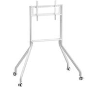 Universal Swivel Table Top TV Stand Stainless Steel TV Floor Shelf for 55 86 Inches TVs White Bed TV Floor Stand End of Bed on Wheels Castor