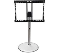 Universal Swivel Table Top TV Stand Stainless Steel TV Floor Stand With Bracket for 40 85 Inches TVs White Free Stand ing Monitor Stand Up t