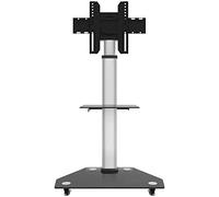 Universal Swivel TV Stand for 12-27 inch TVs Stainless Steel Slim Design Floating Floor Cabinet Supports Up to 20kg Adjustable Tilt Modern Black Finish