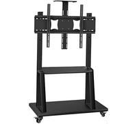 Universal Swivel TV Stand for 32-75 Inch TVs Stainless Steel Floor Mount Adjustable Height Modern Black Design Perfect for Living Room & Entertainment Centers