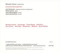 UNIVERSAL SYNCOPATIONS NEW CD