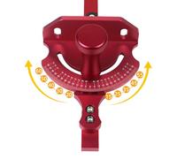 Universal Table Saw Miter Assembly Aluminum Angle Push Ruler Quick Positioning with 27 Angle Stops for DIY Woodworking Tool Professional Woodworkers and Hobbyists Red or Silver (Red)
