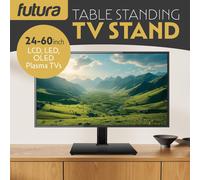 Universal Table Top Pedestal TV Stand with Bracket for 24-60 inch LCD/LED Black