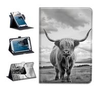 Universal Tablet Case Android Tablet Cover 360-Degree Rotation Viewing Stand Folio PU Leather Covers for All Kinds of 6-7 Inch Android/iOS/Windows Tablets Cases,Gray Alpine Cattle