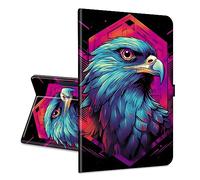 Universal Tablet Case for Samsung Galaxy Tab S9 Case 11 Inch and Other 10.5-11.5 Inch Models, 360-Degree Swivel Stand Ultra Slim PU Leather Stylish Tablet Cover, Falcon Theme