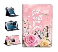 Universal Tablet Case Tablet Cover 360-Degree Rotation Viewing Stand Folio PU Leather Covers for All Kinds of 9-10.5Inch Android/iOS/Windows Tablets Cases,God Bless You Soon
