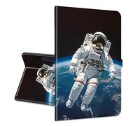 Universal Tablet for Google Pixel Tablet 2023 Case, 11 Inch and Other 10.5-11.5 Inch Models, with a 360-Degree Swivel Stand, Ultra Slim PU Leather Stylish Tablet Cover, Spaceman Theme
