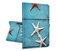 Universal Tablet for Google Pixel Tablet 2023 Case, 11 Inch and Other 10.5-11.5 Inch Models, with a 360-Degree Swivel Stand, Ultra Slim PU Leather Stylish Tablet Cover, Starfish Theme