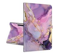 Universal Tablet for Google Pixel Tablet 2023 Case, 11 Inch and Other 10.5-11.5 Inch Models, with a 360-Degree Swivel Stand, Ultra Slim PU Leather Stylish Tablet Cover, Lilac Marble Theme