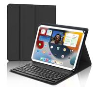 Universal Tablet Keyboard Case for 9",9.7",10.1",10.2",10.5",10.9",11" Tablets, Rechargeable Wireless Bluetooth Keyboard, Smart Folio Leather Cover with Stretch Strap for Android/iOS/Windows Tablet