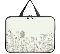 Universal Tablet Laptop Sleeve Case 10 inch, Wild Flowers Slim Carrying Case Durable Handbag Travel Laptop Bag for 7 to 10-inch Laptops/Notebook/Kids Tablet/ipad/eBook Readers