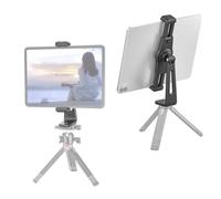 Universal Tablet Tripod Mount Holder with Adjustable Phone Clamp and Dual Cold Shoe Mount 360° Rotation for Professional Video Recording