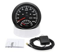 Universal Tachometer 120KMH 200KMH GPS Tachometer Gauge+Tachometer 8000 RPM 85mm Dual Gauge Odometer With GPS Antenna Turn Light Auto Yacht 9-32V