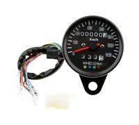 Universal Tachometer 2023 Motorcycle Mechanical Tachometer With Indicator Odometer Gauge 140km/h Black Racer Custom
