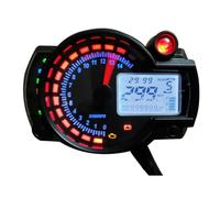 Universal Tachometer RX2N Universal Digital Motorcycle Odometer Tachometer Meter Instrument Adjustable MAX 299KM/H 7colors Dashboard For KOSO