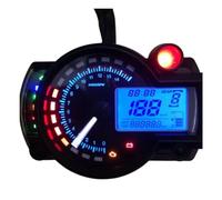 Universal Tachometer Universal Digital Motorcycle RX2N Odometer Tachometer Meter Instrument Adjustable MAX 299KM/H 7colors Dashboard