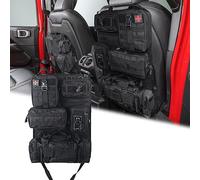 Universal Tactical Seat Back Organizer Vehicle Molle Panel Organizer Storage Bag with 5 Detachable Molle Pouch for All Vehicel Such as Jeep,Truck,SUV, Car, Ford,Chevy,Toyota etc. (Black)