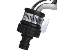 Universal Tap Adapter 12-16mm, Stainless Steel Adjustable Hose Connector with Rubber Gasket, Waterproof Rustproof Faucet Replacement Parts, Easy Install for Home Daily Use