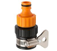 Universal Tap Connector 12-16mm Kitchen Tap Hose Connector Adjustable Garden Tap Fitting Set Faucet Adapter with Stainless Steel Clip Hose Pipe Fitting for Bath Garden Indoor and Outdoor