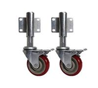 Universal Teles Pulley Wheel with Dampening Brake for Heavy-Du 2/3/4/5 Inch Sliding Gate Roller - Iron Guide Wheels (4 Inch, Brake Color)