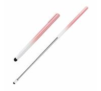 Universal Telescopic Stylus for Touch Screens,Magnetic Faceted Lightweight,Conductive Flocking Tip,No Pairing Needed,Extra Long Retractable Pen for iPad iPhone Android Tablet Whiteboard(Pink&White)