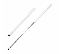 Universal Telescoping Stylus for Touch Screens,Magnetic Faceted Lightweight,Conductive Flocking Tip,No Pairing Needed,Extra Long Retractable Pen for iPad iPhone Android Tablet Whiteboard(White)