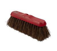 Universal Textiles Head Only 11" Red Dyed Stiff Bassine Sweeping Broom Threaded Universal Textiles Multicolor
