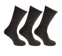 Universal Textiles Men's Lambs Wool Blend Diabetic Extra Wide Socks (3 Pairs) in Charcoal | Size: 6-11 Universal Textiles Charcoal 6-11