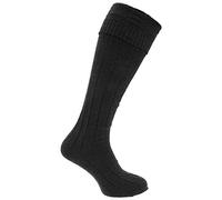 Universal Textiles Mens Scottish Highland Wear Wool Kilt Hose Socks (1 Pair) Black 6-11 UK, 39-45 EU