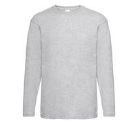 Universal Textiles Men's Value Long Sleeve Casual T-Shirt in Grey | Size: Medium Universal Textiles Grey M