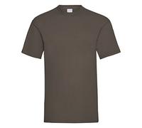 Universal Textiles Mens Value Short Sleeve Casual T-Shirt (Medium) (Dark Brown)