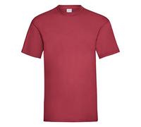 Universal Textiles Mens Value Short Sleeve Casual T-Shirt (X Large) (Dark Red)