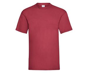 Universal Textiles Mens Value Short Sleeve Casual T-Shirt (X Large) (Dark Red)